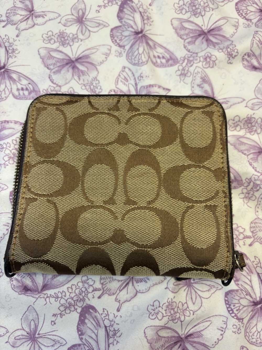 🌀Coach Signature Canvas Zip Wallet - Picture 3 of 6
